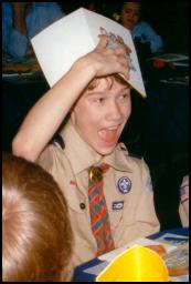 Benjamin at the Blue and Gold banquet