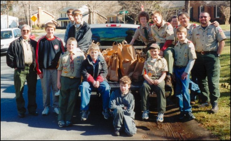 Troop 95 scouting for food